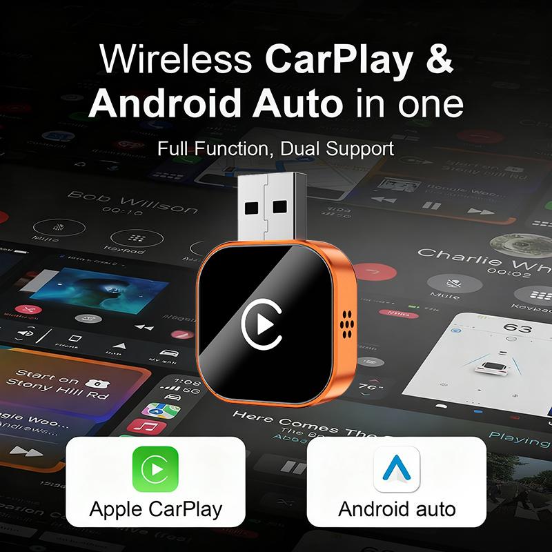 【SpringGlowUp】Yurnlv New 2026 CarPlay wireless CarPlay adapter for iPhone/Android, fast connection, no delay, hands-free calls, wireless adapter, electronic charger, CarPlay adapter