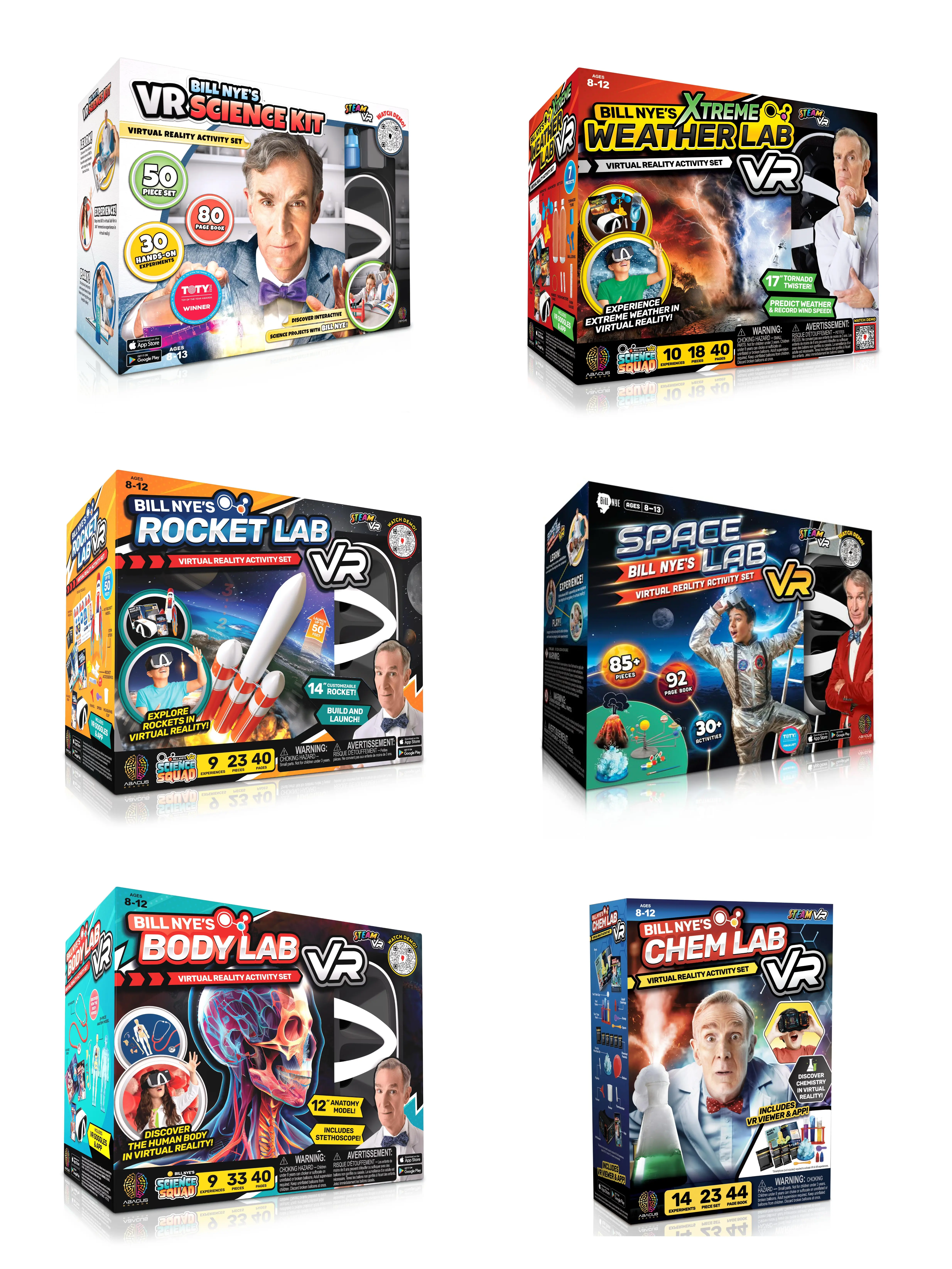 Bill Nye's Virtual Reality Kit,STEM Educational Toy for Kids, Educational Science Toy – Spark Curiosity from Weather to Rockets!