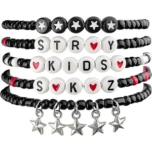 5-Star Album Bracelets with as Ideal Korean POP Gift for Fans on Birthday Party Concert, Christmas Gifts for Women