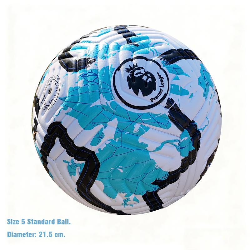 Size 5 Soccer Ball Football Durable PU Leather Set Machine Stitched for Training & Entertainment Perfect Gift for Boys Men