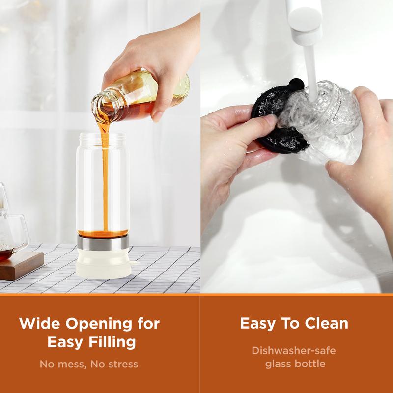 must  haves  shop glass Honey Syrup Dispenser Trigger Elegant Aelga Glass Honey Dispenser Pot No Drip Honey Jar with Handle Syrup Dispenser for Coffee or Tea Maintains Freshness