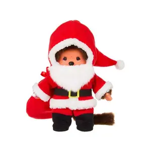 Monchhichi Boy as Santa Claus Plush Toy