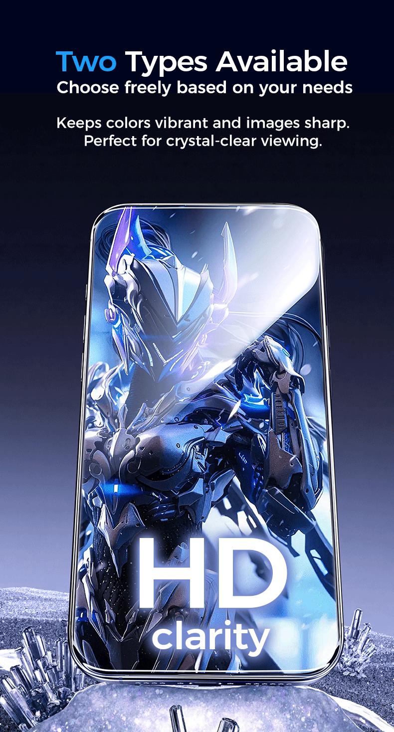 New MAGIC JOHN Premium Upgraded Privacy Screen Protector Dustproof Bubble-Free Design Ultra-Clear for iPhone & Samsung