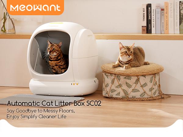 Meowant SC02 75L Large Automatic Cat Litter Box for Multiple Cats with Pee Guard Odor Removal Anti-Pinch Design Easy Installation Gift Meowant SC02 75L Large Automatic Cat Litter Box for Multiple Cats with Pee Guard Odor Removal Anti-Pinch Design Easy Installation Gift