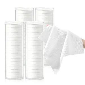 Premium Portable Compressed Towel 80 PCS, Disposable Face Travel Towels, Cotton Soft Wash Cloths for Outdoor, Home & Travel Essentials Cleansing