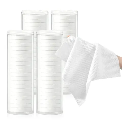 Selirxy Premium Compressed Towel Tablets (80 PCS) - Disposable Facial Towel, Single Use Soft Cleaning Water Absorbent Option for Travel, Home, Restaurants, Thicker 10.23"x10.23" On-the-Go Cleansing & Makeup Removal Washcloth