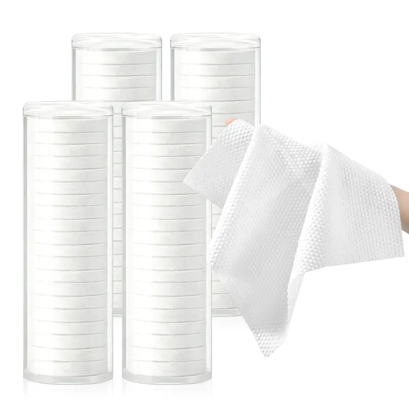 Selirxy Premium Compressed Towel Tablets (80 PCS) - Disposable Facial Towel, Single Use Soft Cleaning Water Absorbent Option for Travel, Home, Restaurants, Thicker 10.23"x10.23" On-the-Go Cleansing & Makeup Removal Washcloth