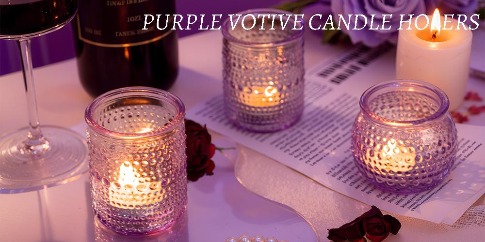 A Set of 24 Clear/ Blue/ Amber/ Green/ Pink/ Gold&Purple Candle Holders of Varying Heights, Perfect for Wedding and Home Dining Table Decorations A Set of 24 Clear/ Blue/ Amber/ Green/ Pink/ Gold&Purple Candle Holders of Varying Heights, Perfect for Wedding and Home Dining Table Decorations