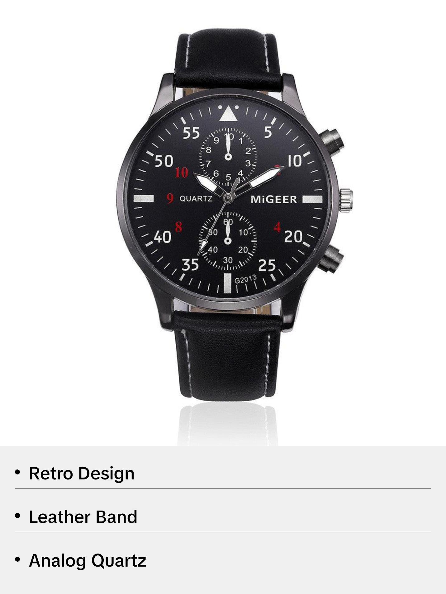 Retro Design Leather Band Watches Men Top Brand Relogio Masculino NEW Mens Sports Clock Analog Quartz Wrist Watches