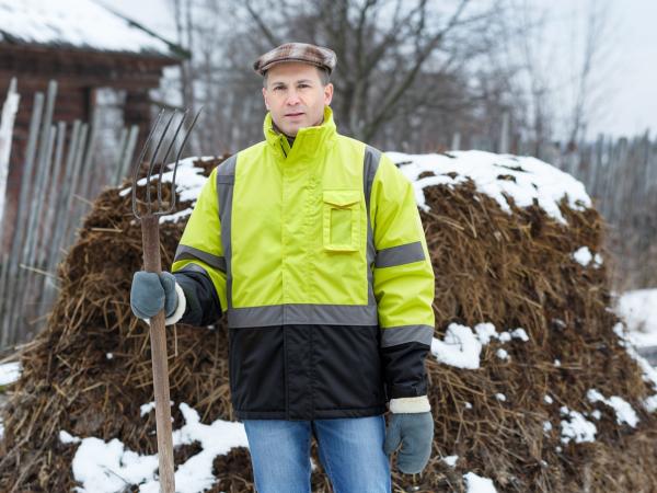 toolant Warm Safety Jackets for Men, High Visibility Reflective Work Jackets, Waterproof Construction Coats for Cold Weather