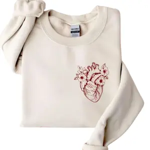 Anatomical Floral Heart Sweatshirt, Cardiac Nurse Gift, Gift for Nurse Sweatshirt