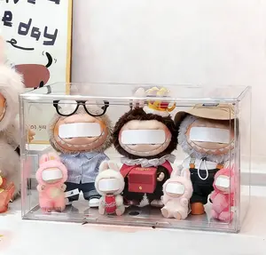 Blind box storage display rack，labubu shows the box and makes dolls by hand.Transparent dustproof acrylic display cabinet.Shoes, bags,cosmetics display box Organiser Shelf Clouds 15.75 Inch jewelry box storage organization jewelry organizer