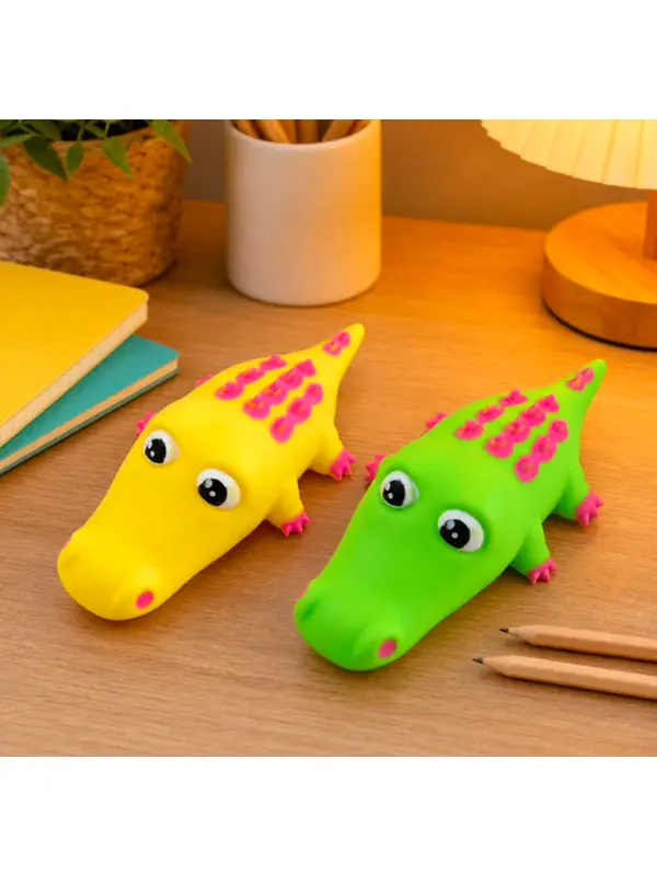 BLUE Giant Squishy Alligator Stress Relief Toy