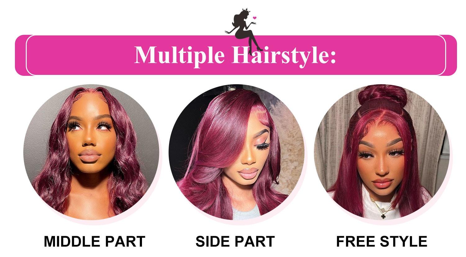 BGMgirl Hair 99J Burgundy Straight 6*4 Wear Go 180% Density Pre Plucked Pre Cut Glueless Lace Closure Wig Human Virgin Hair Wig TikTokShopBlackFriday