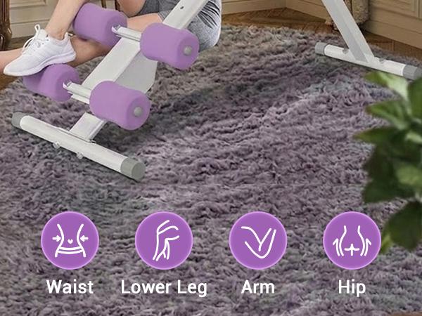 Umay Ab Trainer Machine with LCD Monitor, Foldable Ab Exercise Machine for abs, Arm, Leg, Buttocks Shaper, Core & Ab Trainer at Home Gym for Women, Workout Equipment