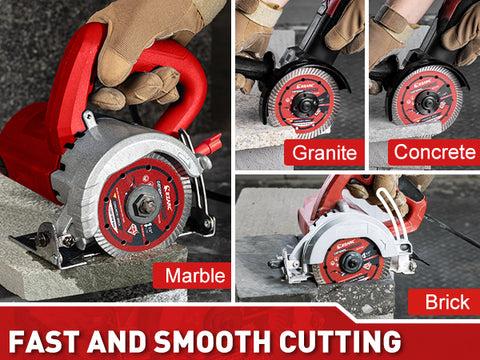 EZARC 4.5/5/7 in. Turbo Diamond Blade for for Fast Cutting Porcelain Ceramic Granite Marble Brick (2-Pack) cuttingdisc Tool Saw
