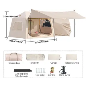 【PRESALE】 Air-Filled Camping Tents, SUV Tent, Easy to Assemble Inflatable Tent for All Seasons, Oxford Glamping Tents Suitable for Four Adults tent  manufacturer