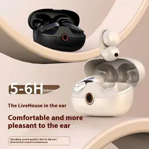 Directional Sound Wireless Bluetooth Earbuds with Dolby Audio Technology deliver immersive surround sound Hi-Fi audio quality. Compatible for Android and iPhone users, they feature a wireless charging case and a clip-on design for comfortable wear. high
