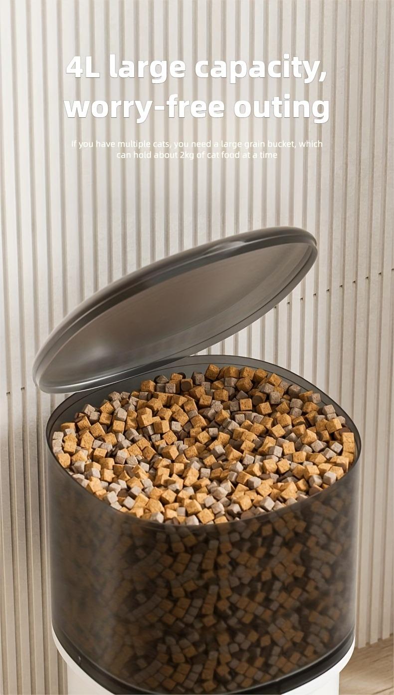 1.06 Gallon Smart Pet Feeder for Large Dogs, WiFi & APP Control Automatic Timed Feeder, Portion Control, USB/Battery Dual Power, Anti-Spill Design, Real-Time Alert & Auto-Off, Easy to Install