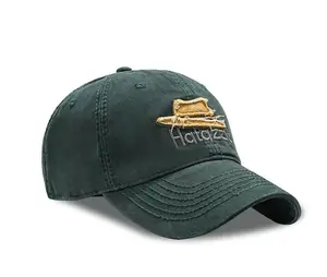 green cap, vintage design, unique hat emblem（green、gray、beige、black、red cap）