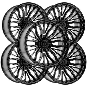 (Set of 5) Arena A122 Phantom 20x9 6x5.5" +0mm Gloss Black Wheels Rims 20" Inch