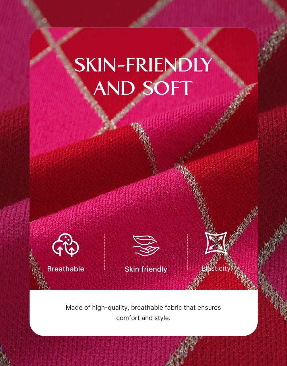 Asvivid Women's Glitter Rhombus Argyle Pattern Knit Casual Cute Sweater Pullover Jumper Tops Long Sleeve / Sleeveless Knitwear for Spring Fall Valentines Outfits