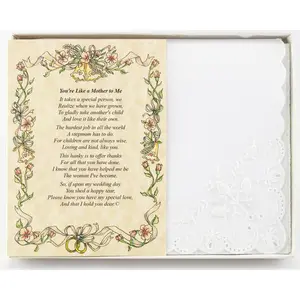 Personalized For Bride's Stepmother or Someone Dear Wedding Handkerchief