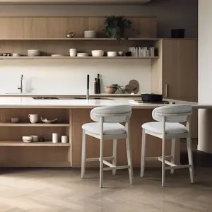 ACTU 26 " Counter Stools Set of 2, Mid Century Modern Counter Stool, White Wash Finish