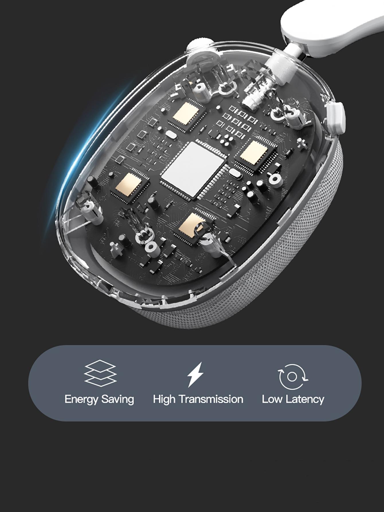 Wireless Bluetooth Headphones, Over-Ear, Deep Base, Foldable, Mic for iOS/PC Headphones Android Memory Headset, Travel Headphones, Perfect Gift for Men Women, Sliver