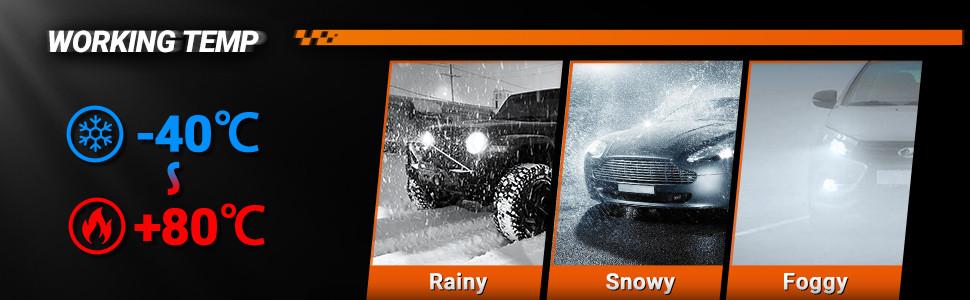 1992 Ford Ranger 9004/HB1 70W 6500K White IP67 LED Headlight Bulbs 2PCS SEALIGHT S6