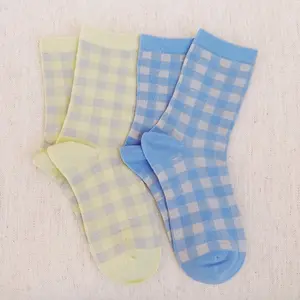 Women's Spark, Breathable Ellison and Young Twinkle Gingham Socks, Set of 2