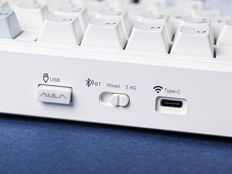 (Hot)AULA F99 Pro Full Size Wireless Mechanical Keyboard with Knob,Tri-Mode BT5.0/USB-C/2.4GHz Hot Swappable Keyboard,Pre-lubed Switches,Gasket Structure,RGB Backlit Computer Gaming Keyboard (Side Printed Black) Creamy keyboard