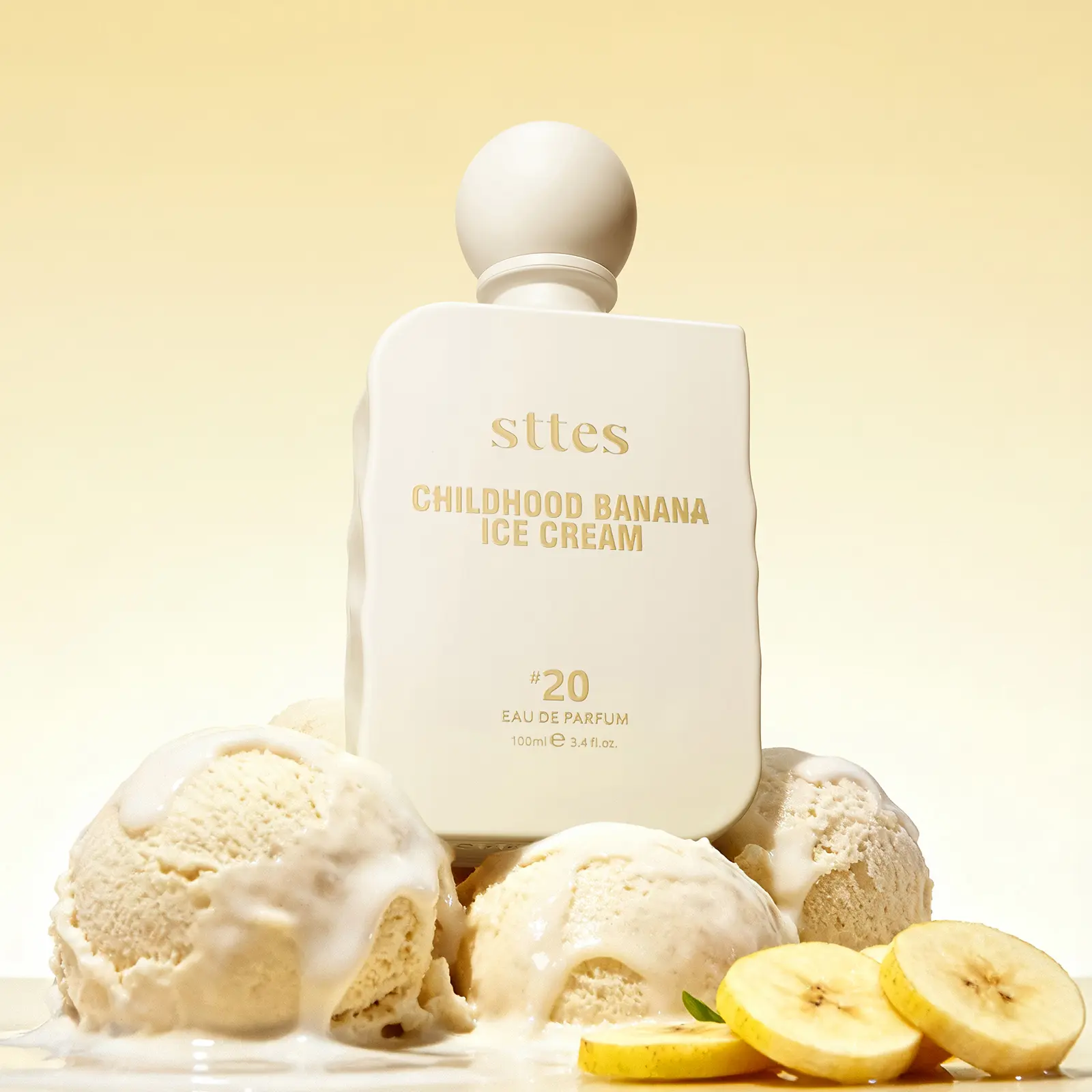 Sttes #20 Unisex Gourmand Fragrance - Childhood Memories EDP Spray with Banana Scent, Caramel, Vanilla, Milkshake Notes, 100ml/3.4 fl oz, Edp Sprays, Milkshake Fragrance