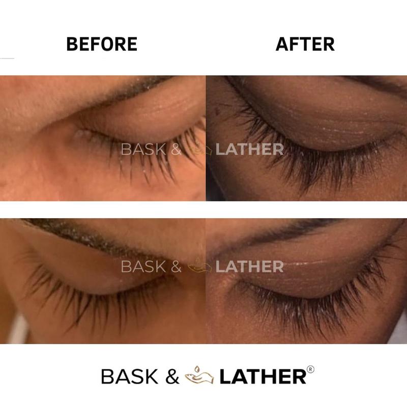 LASH SERUM: Volume Eyebrow and Eyelash For Growth & Thickness Castor Oil Jojoba -3 Month Supply Daily Comfort