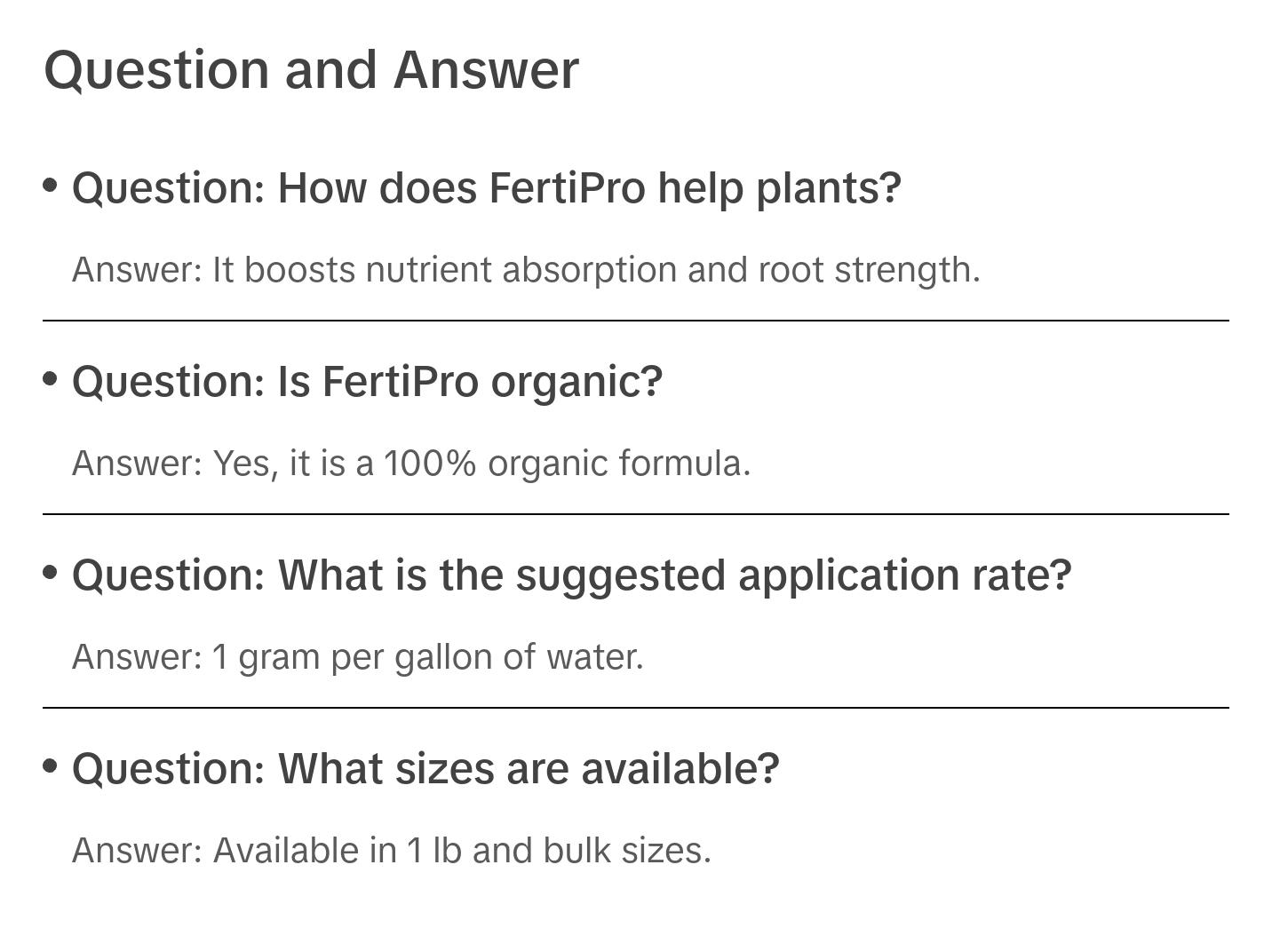 BioPro Solution FertiPro, bacterial supplement to promote healthy plants growth naturally