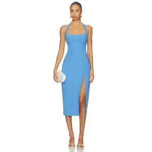 Amanda Uprichard Antonella Midi Dress in Atlantic