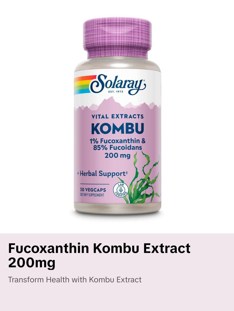 Fucoxanthin, Kombu Seaweed Ext 200mg