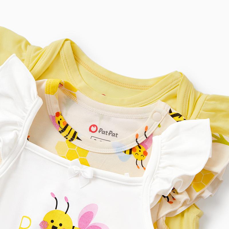 PATPAT Baby Bodysuits - Soft Viscose Made from Bamboo - Two Pack&Three pack Long Sleeve Funny for Boys and Girls -Newborn Infant Toddler Clothes