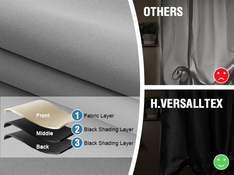 H.VERSAILTEX 100% Blackout Tie Up Curtains for Bedroom Thermal Insulated Kitchen Curtains Rod Pocket Blackout Curtains for Small Window / Bathroom with Black Liner H.VERSAILTEX 100% Blackout Tie Up Curtains for Bedroom Thermal Insulated Kitchen Curtains Rod Pocket Blackout Curtains for Small Window / Bathroom with Black Liner