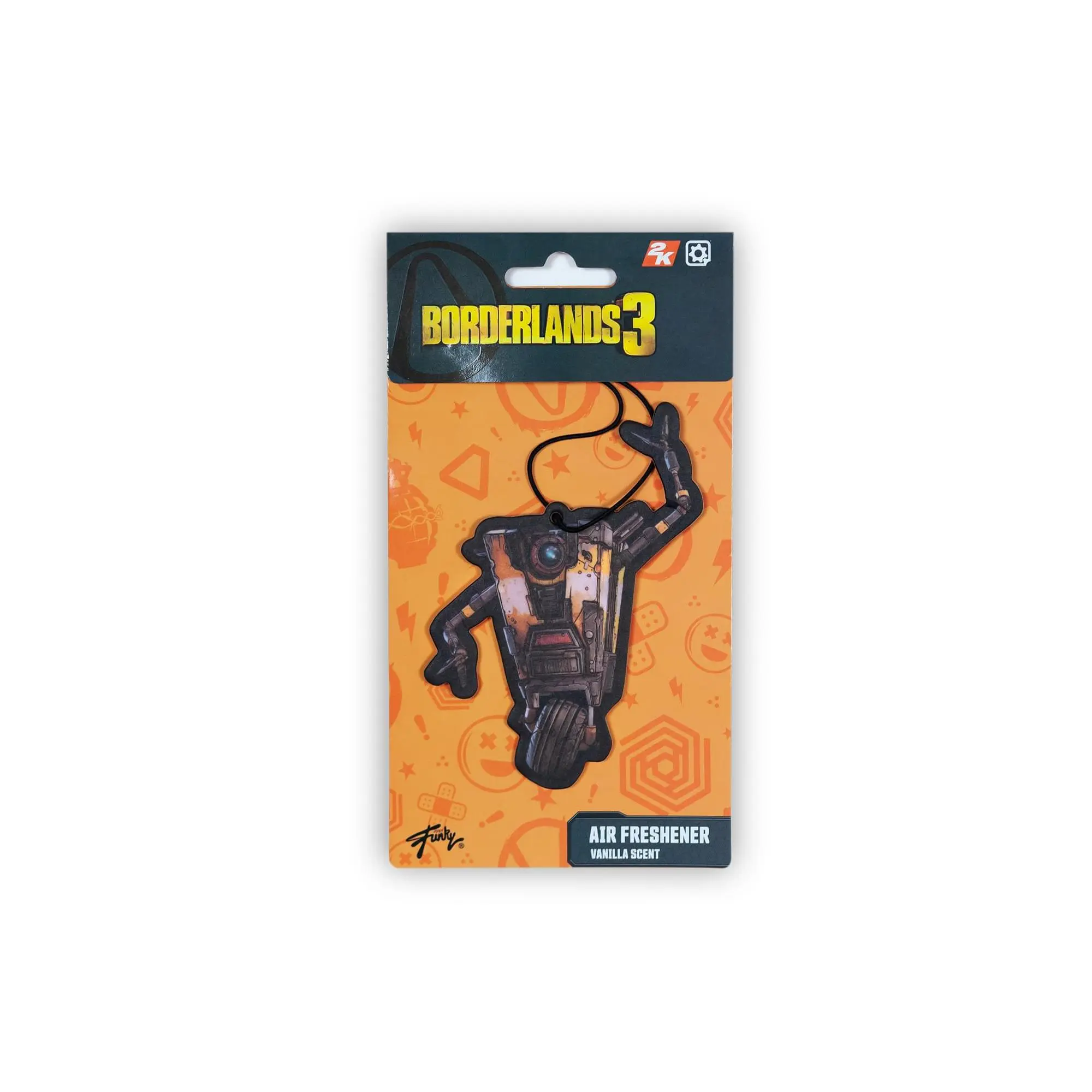 Borderlands Claptrap Hanging Air Freshener - Vanilla Scented Car Fragrance, Home Fragrance Accessory