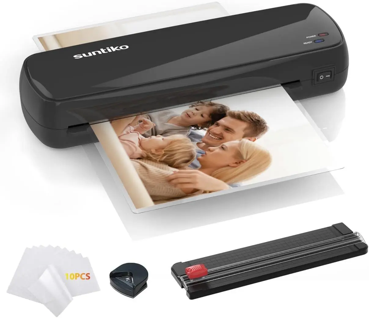 3-in-1 Compact Thermal Laminator Machine with 250mm Paper Cutter, Corner Rounder, Included Thermal Pouch Kit - Fast Warm-Up, A4/A5/A6 Sizes for Home, Office Use