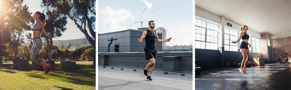 Adjustable-Pro Speed Jump Rope, Tangle-Free Skipping Rope with Ball Bearing Swivel & Ergonomic Handles for Women, Men & Kids, Home, School & Gym Workouts