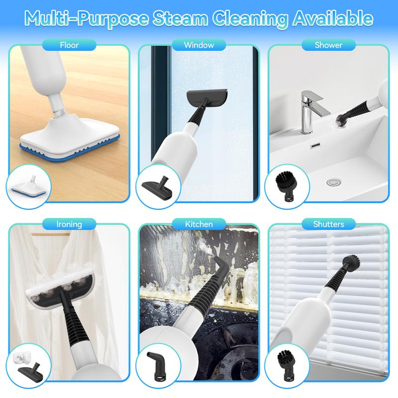 [FebFaves]Lightweight Detachable Handheld Steam Mop Cleaner for High temperature disinfection&Cleaning,Suitable for walls, floors, tiles, corners, grease and sticky stains