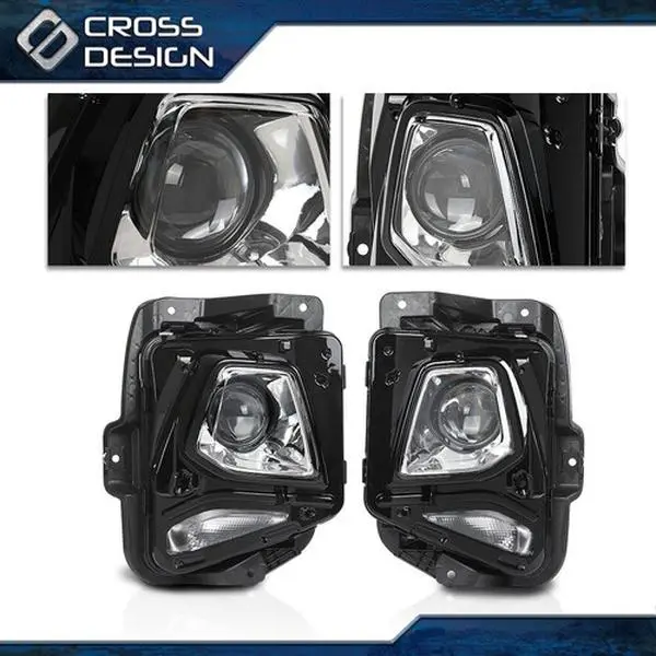 CROSSDESIGN HID/Xenon LED Projector Headlight Assemblies (1 Pair, Driver & Passenger Side), Easy-Install Car Lighting for 2019-2021 19-22 Chevy Chevrolet Blazer Automotive Decorative Lights