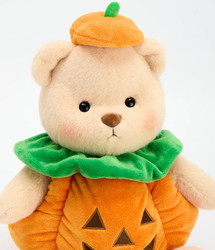 Getahug Halloween Spooky Pumpkin Bear Handmade Stuffed Animal Gift Festive Pumpkin Shape Unique Handcrafted Delight