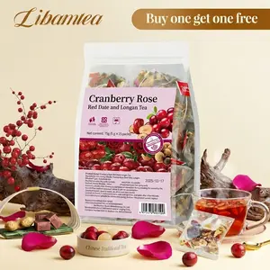 Cranberry Rose Red Date Longan Tea | Glow From Within: Fix Dull/Yellow Skin, Soothe Period Discomfort & Stress, Boost Immunity & Urinary Health | For Women Daily Wellness