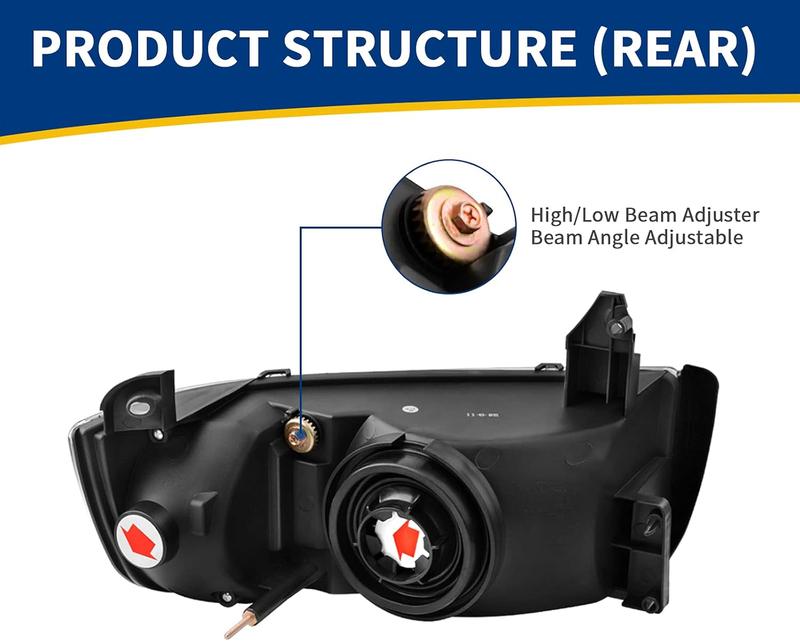 YITAMOTOR Headlight Assembly Compatible with 1994-2001 Dodge Ram 1500/1994-2002 Dodge Ram 2500 3500 (without DRL)