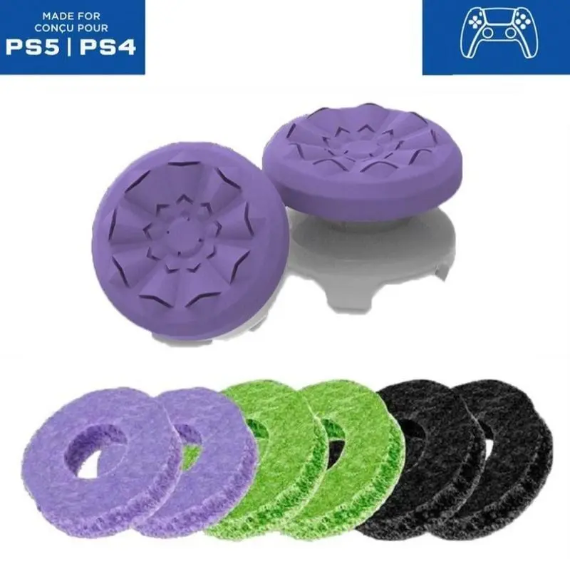 Wear-Resistant Silicone Thumbstick Grips & Precision Rings Aim Boost Kit, Game Console Joystick Mod Accessories for PS4, PS5, Xbox Series X/S, Xbox 1, Game Players, Ps5 Accessories, Thumbstick Grips Joysticks