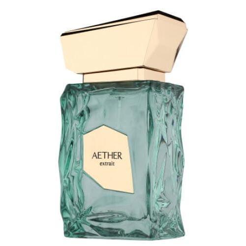 Fragrance World French Avenue Aether Extrait de Parfum Unisex 3.4 Fl  Aether Premium Perfume for Men/Women, Luxurious Emerald Crystal Bottle with Gold Cap, Long-Lasting Fragrance Eau de Parfum