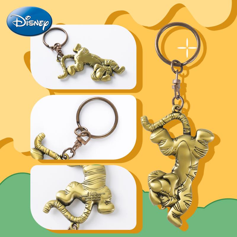 Disney Winne The Pooh Tigger Alloy Keychain 1PC Officially Licensed 3D Figurine Bag Clip Charms Anime Figure Keychain Anime Collector Kering Backpack Decor Durable Exquisite Alloy Gift